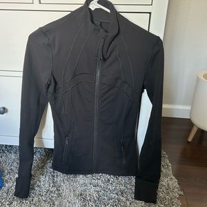 Black lululemon define jacket with pure barre logo
